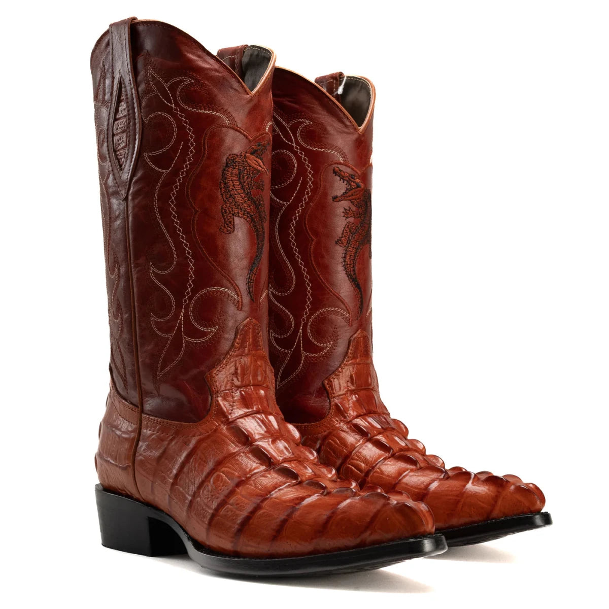 Joe Boots Men”s Caiman J Toe Cowboy Boots and Belt Combo–Shedron - OriginalWestern.com