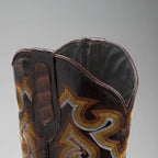 Joe Boots Men”s Caiman Leather Square Toe Cowboy Boots–Brown - OriginalWestern.com