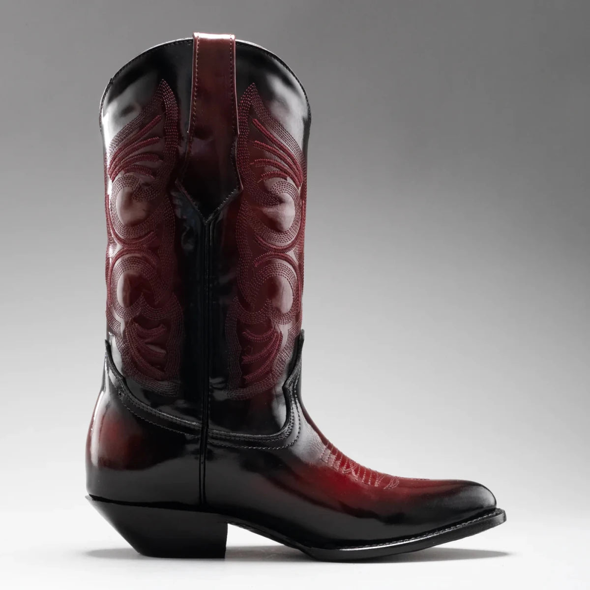 Joe Boots Men”s Chameleon Leather J Toe Cowboy Boots–Wine - OriginalWestern.com
