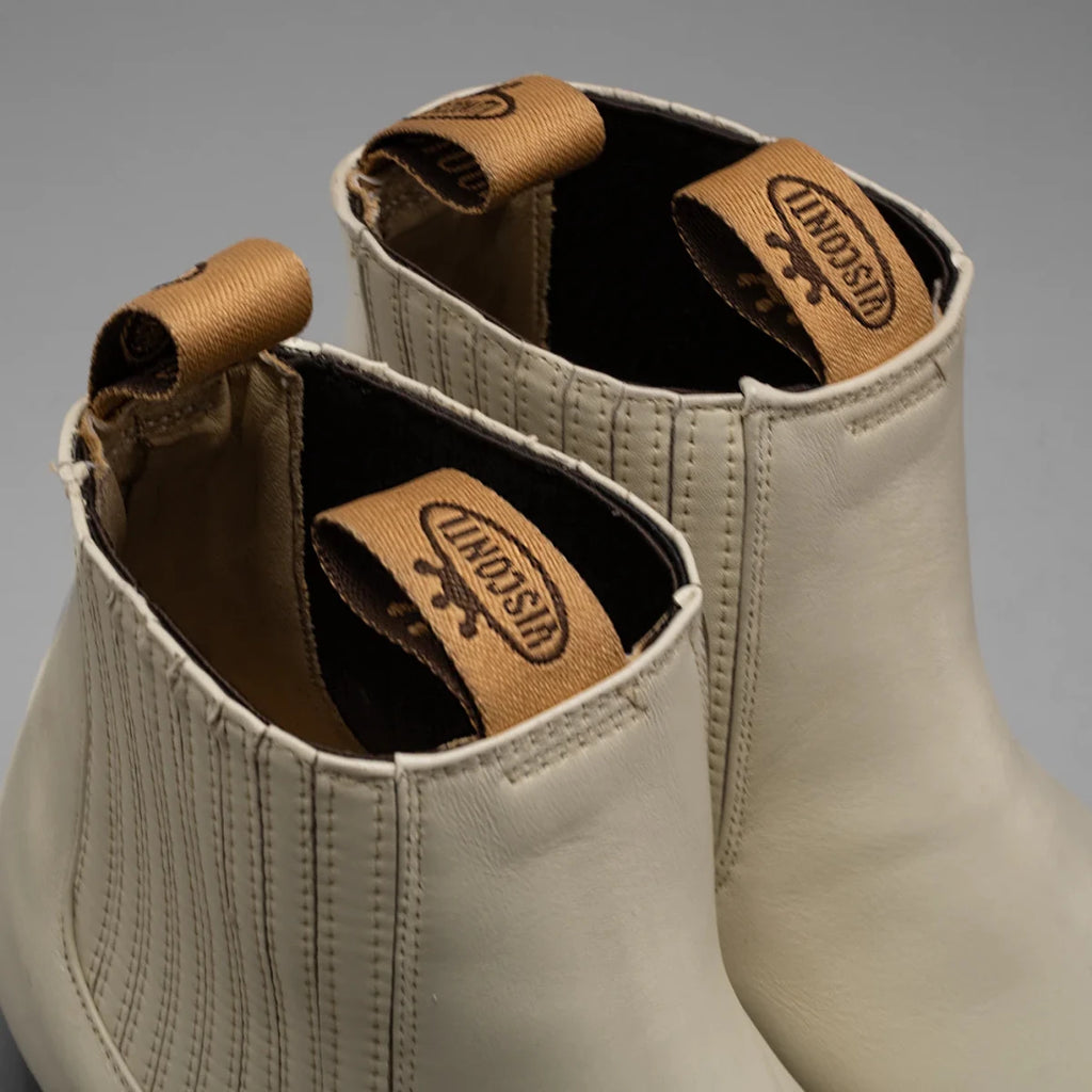 Joe Boots Men”s Charro Leather Round Toe Ankle Boot–Bone - OriginalWestern.com