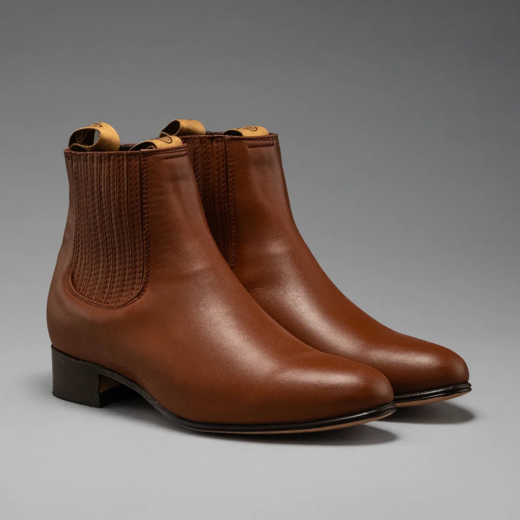 Joe Boots Men”s Charro Leather Round Toe Ankle Boot–Honey - OriginalWestern.com
