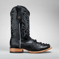 Joe Boots Men's Chelydra Turtle Leather Square Toe Cowboy Boots – Black - OriginalWestern.com