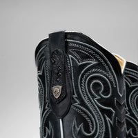 Joe Boots Men's Chelydra Turtle Leather Square Toe Cowboy Boots – Black - OriginalWestern.com