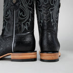 Joe Boots Men's Chelydra Turtle Leather Square Toe Cowboy Boots – Black - OriginalWestern.com