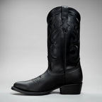 Joe Boots Men”s Classic Full Leather J Toe Cowboy Boot–Black - OriginalWestern.com