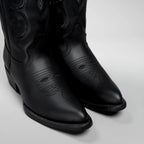 Joe Boots Men”s Classic Full Leather J Toe Cowboy Boot–Black - OriginalWestern.com