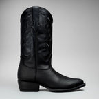 Joe Boots Men”s Classic Full Leather J Toe Cowboy Boot–Black - OriginalWestern.com