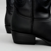 Joe Boots Men”s Classic Full Leather J Toe Cowboy Boot–Black - OriginalWestern.com