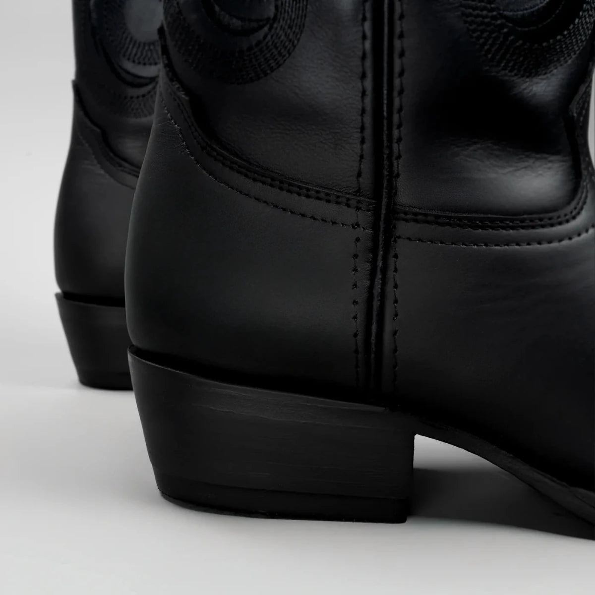 Joe Boots Men”s Classic Full Leather J Toe Cowboy Boot–Black - OriginalWestern.com