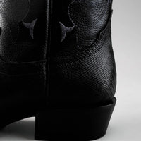 Joe Boots Men”s Lizard Tribute J Toe Cowboy Boots and Belt Combo–Black - OriginalWestern.com