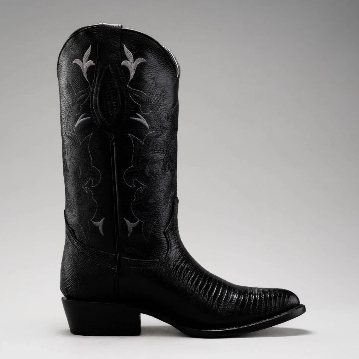 Joe Boots Men”s Lizard Tribute J Toe Cowboy Boots–Black - OriginalWestern.com