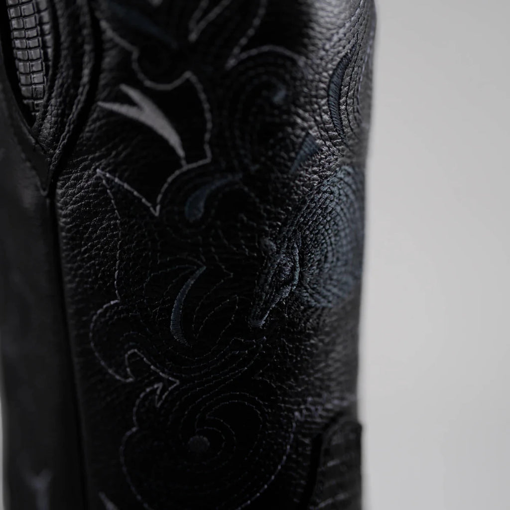 Joe Boots Men”s Lizard Tribute J Toe Cowboy Boots–Black - OriginalWestern.com