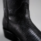 Joe Boots Men”s Lizard Tribute J Toe Cowboy Boots–Black - OriginalWestern.com
