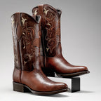 Joe Boots Men”s Lizard Tribute J Toe Cowboy Boots–Honey - OriginalWestern.com