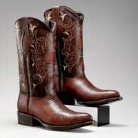 Joe Boots Men”s Lizard Tribute J Toe Cowboy Boots–Honey - OriginalWestern.com