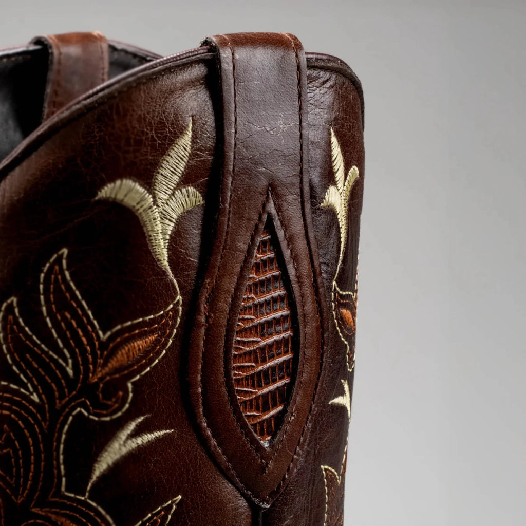 Joe Boots Men”s Lizard Tribute J Toe Cowboy Boots–Honey - OriginalWestern.com