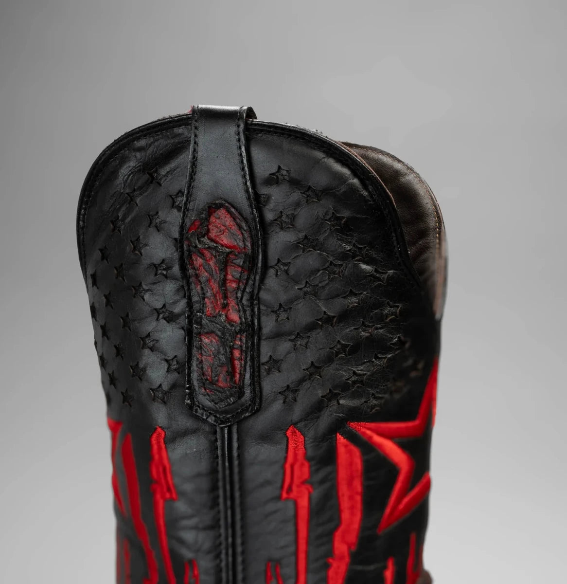 Joe Boots Men”s Monster Fish Trubute Square Toe Cowboy Boots–Red - OriginalWestern.com