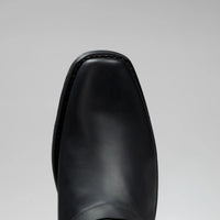 Joe Boots Men”s Motorcycle Biker Square Toe Boots–Black - OriginalWestern.com