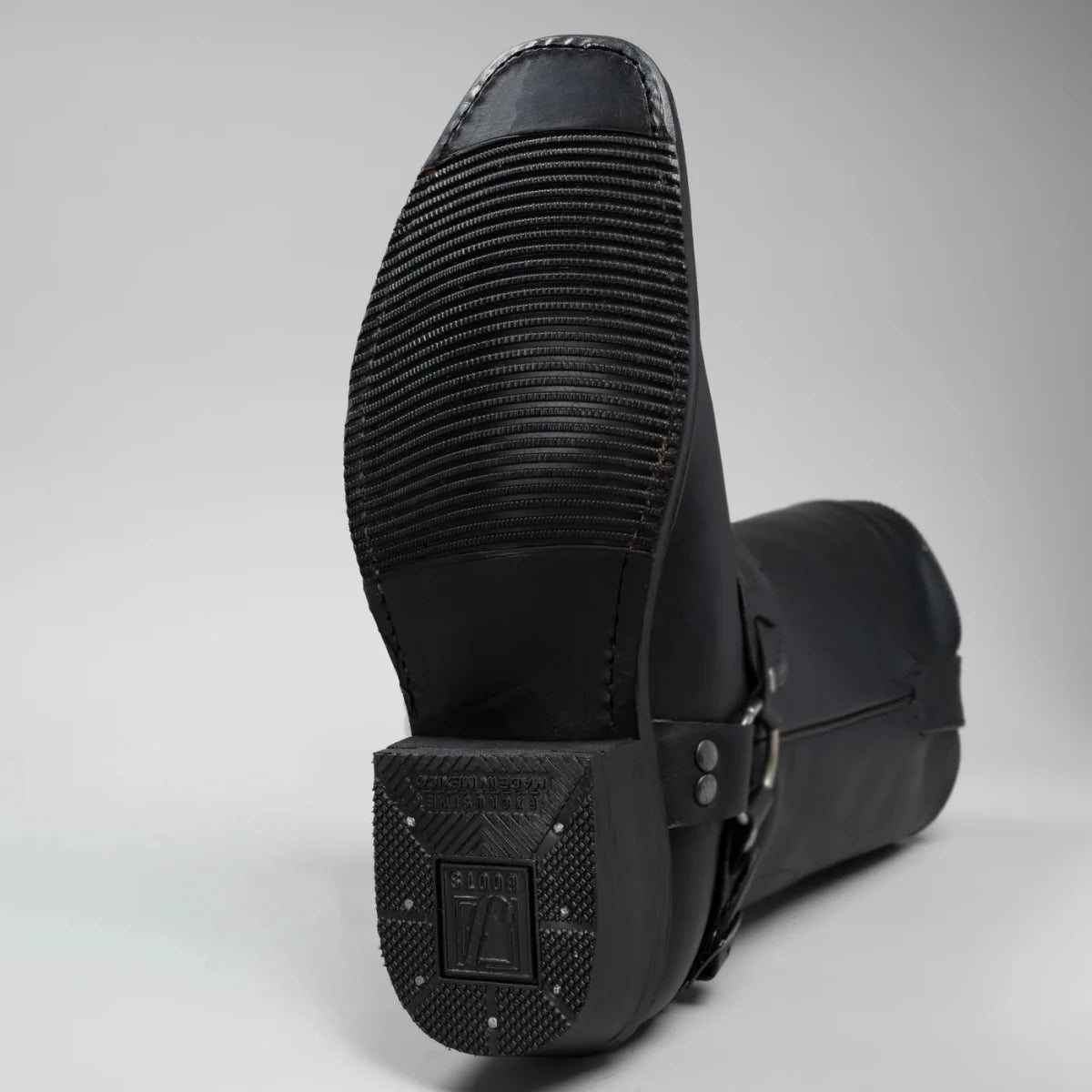 Joe Boots Men”s Motorcycle Biker Square Toe Boots–Black - OriginalWestern.com