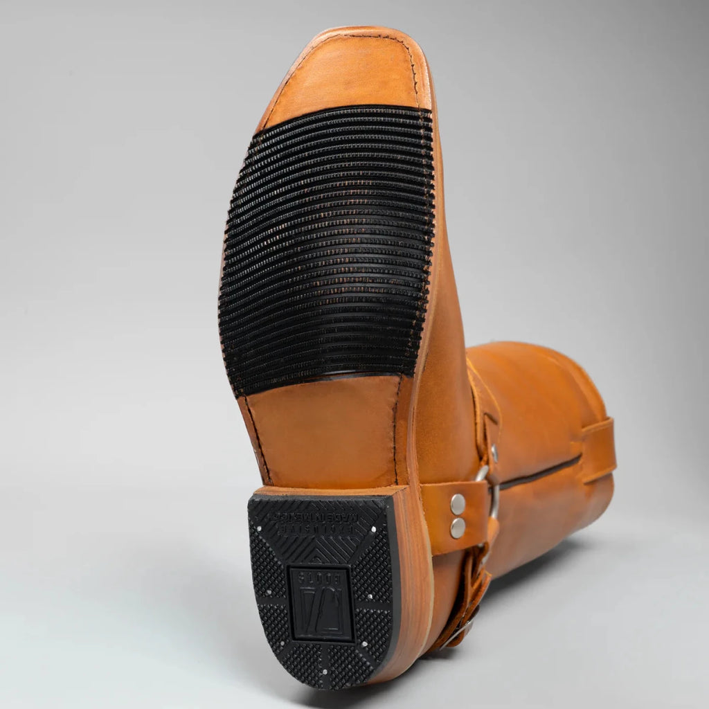 Joe Boots Men”s Motorcycle Biker Square Toe Boots–Miel - OriginalWestern.com
