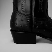 Joe Boots Men”s Ostrich J Toe Corboy Boots and Belt Combo–Black - OriginalWestern.com