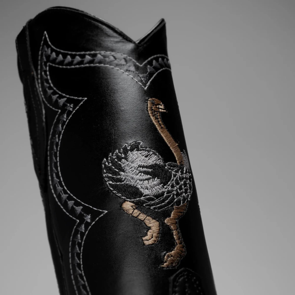 Joe Boots Men”s Ostrich J Toe Corboy Boots and Belt Combo–Black - OriginalWestern.com