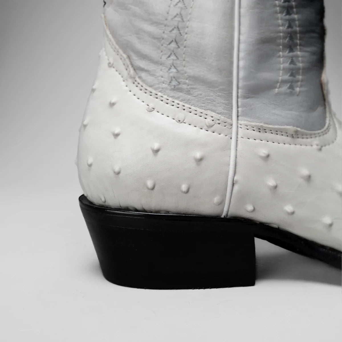 Joe Boots Men”s Ostrich J Toe Corboy Boots and Belt Combo–Bone - OriginalWestern.com