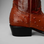 Joe Boots Men”s Ostrich J Toe Corboy Boots and Belt Combo–Shedron - OriginalWestern.com
