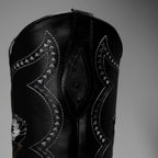 Joe Boots Men”s Ostrich J Toe Cowboy Boots–Black - OriginalWestern.com