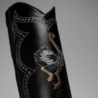 Joe Boots Men”s Ostrich J Toe Cowboy Boots–Black - OriginalWestern.com