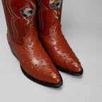 Joe Boots Men”s Ostrich J Toe Cowboy Boots–Shedron - OriginalWestern.com