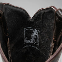 Joe Boots Men”s Ostrich Square Toe Cowboy Boots and Belt Combo–Brown - OriginalWestern.com