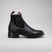Joe Boots Men”s Phyton Square Toe Ankle Boot–Red - OriginalWestern.com