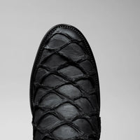 Joe Boots Men”s Pirarucu Monster Fish Round Toe Zipper Cowboy Boots - OriginalWestern.com