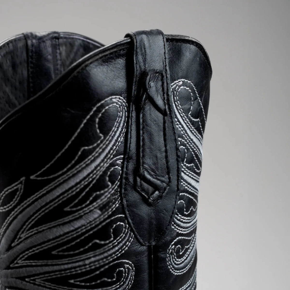 Joe Boots Men”s Pirarucu Monster Fish Square Toe Cowboy Boots–Black - OriginalWestern.com