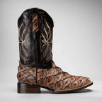 Joe Boots Men”s Pirarucu Monster Fish Square Toe Cowboy Boots–Oryx - OriginalWestern.com