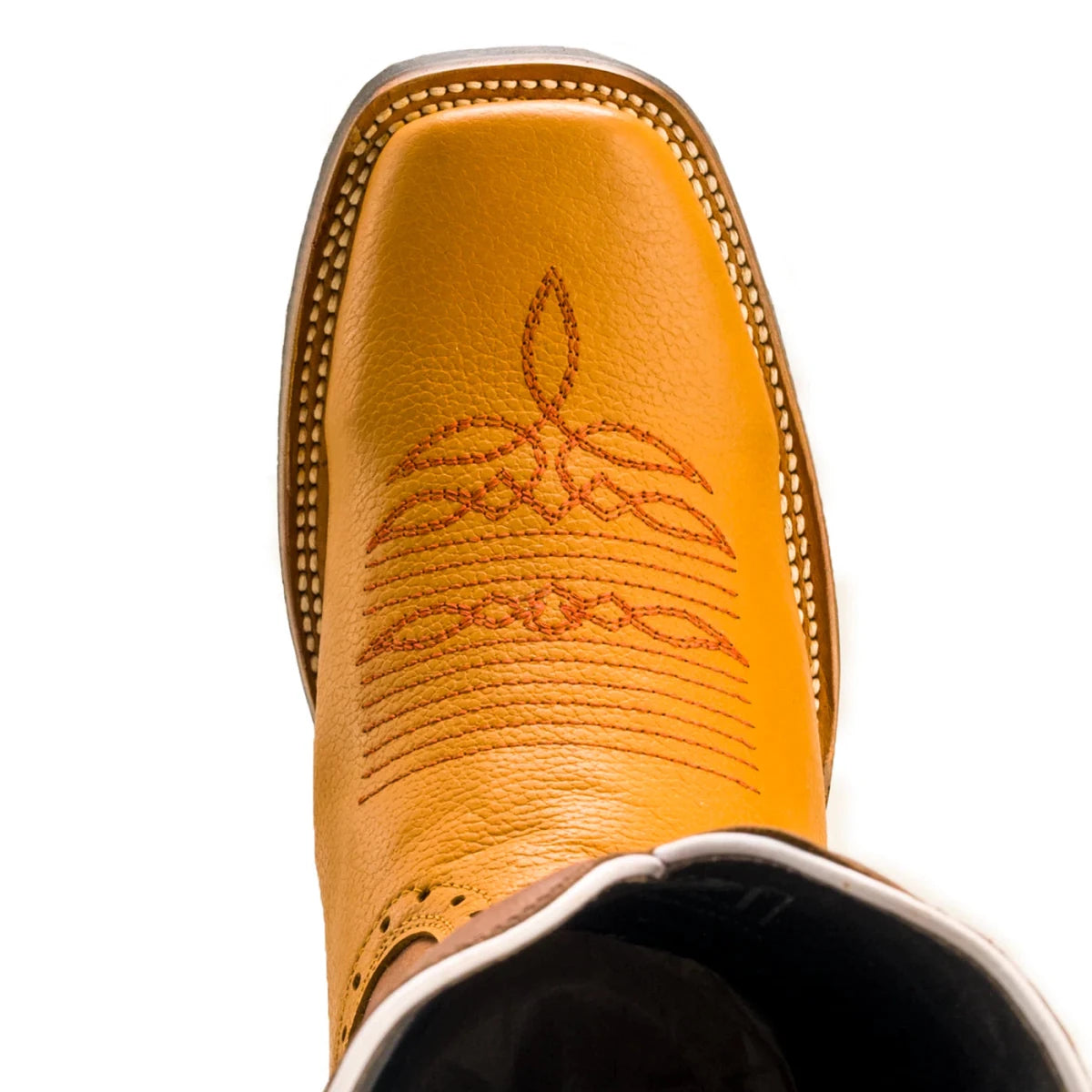 Joe Boots Men”s VE030 Leather Square Toe Cowboy Boots and Belt Combo–Tan - OriginalWestern.com