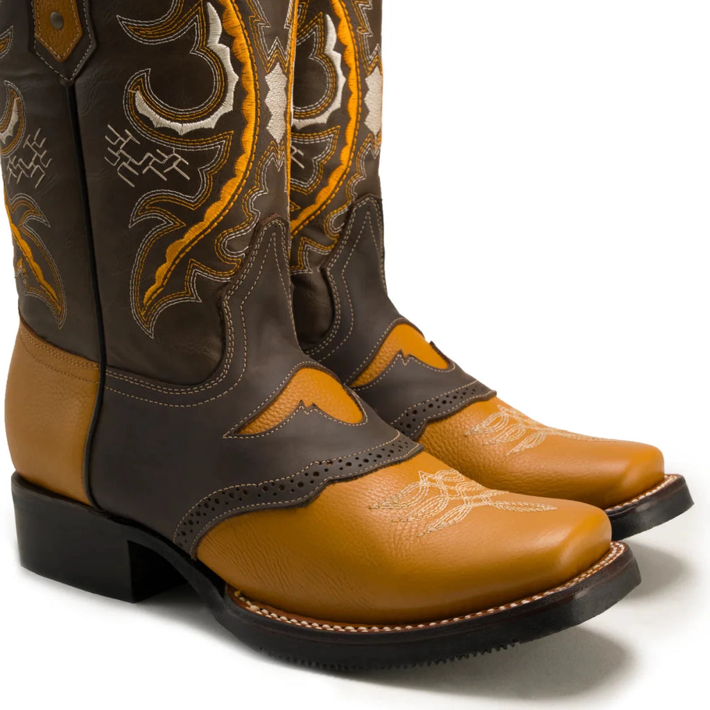 Joe Boots Men”s VE030 Torito Leather Square Toe Cowboy Boot - OriginalWestern.com