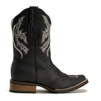 Joe Boots Men”s VE030 Torito Leather Square Toe Cowboy Boot–Black - OriginalWestern.com