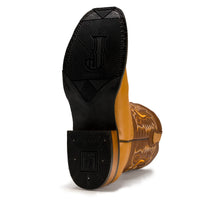 Joe Boots Men”s VE030 Torito Leather Square Toe Cowboy Boot–Tan - OriginalWestern.com