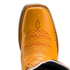 Joe Boots Men”s VE030 Torito Leather Square Toe Cowboy Boot–Tan - OriginalWestern.com