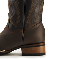 Joe Boots Men”s VE517 Leather Square Toe Cowboy Boot - OriginalWestern.com