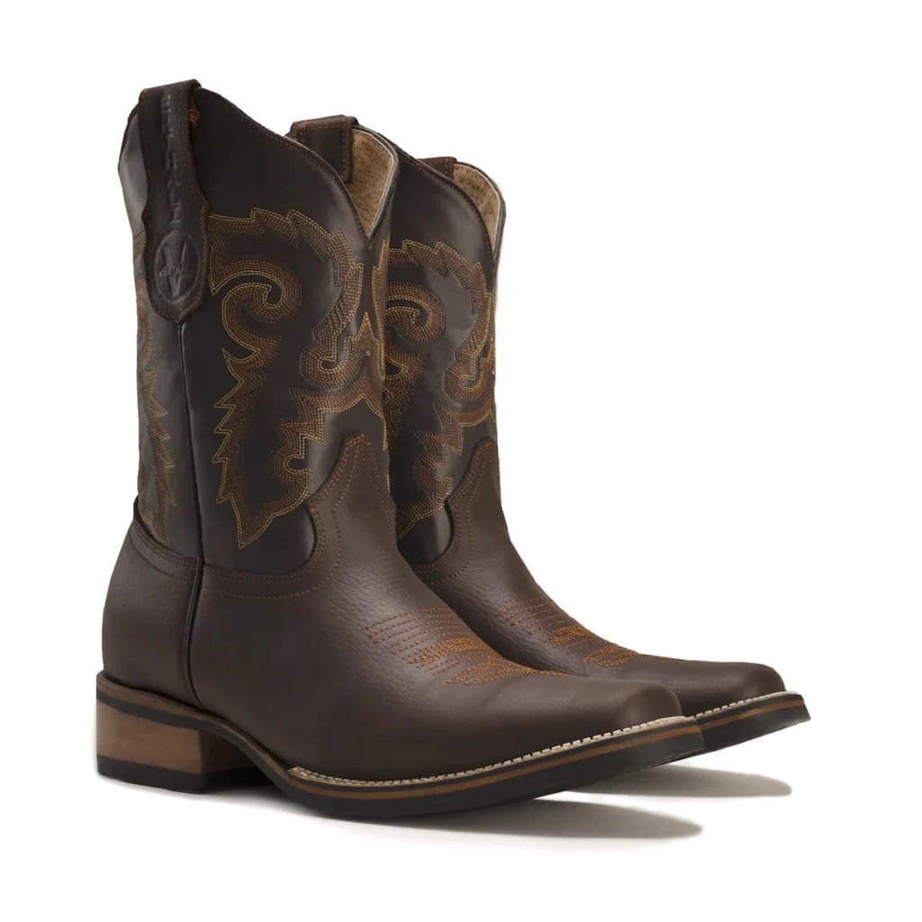 Joe Boots Men”s VE517 Leather Square Toe Cowboy Boot - OriginalWestern.com