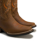 Joe Boots Men”s VE517 Leather Square Toe Cowboy Boot - OriginalWestern.com