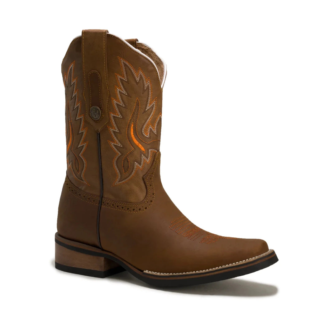 Joe Boots Men”s VE517 Square Toe Boots with Belt Combo - OriginalWestern.com