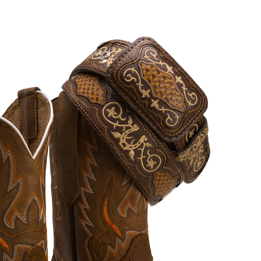 Joe Boots Men”s VE517 Square Toe Boots with Belt Combo - OriginalWestern.com