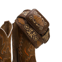 Joe Boots Men”s VE517 Square Toe Boots with Belt Combo - OriginalWestern.com