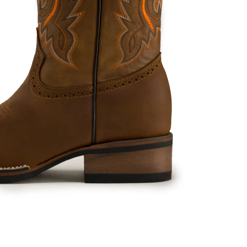 Joe Boots Men”s VE517 Square Toe Boots with Belt Combo - OriginalWestern.com