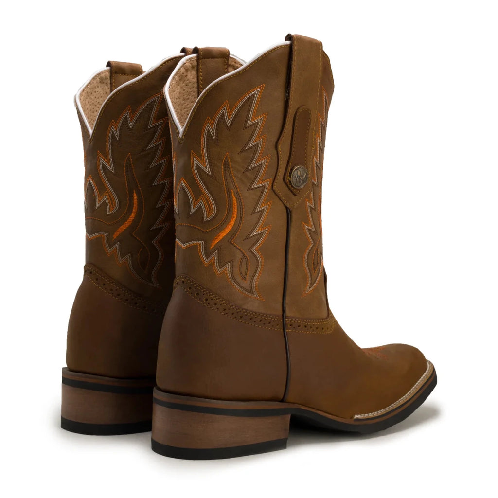Joe Boots Men”s VE517 Square Toe Boots with Belt Combo - OriginalWestern.com