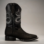 Joe Boots Men”s Viper Phyton Tribute Square Toe Cowboy Boot–Black - OriginalWestern.com